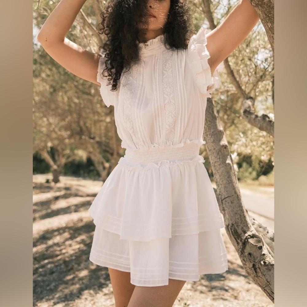 VERSAILLES MINI DRESS IN WHITE